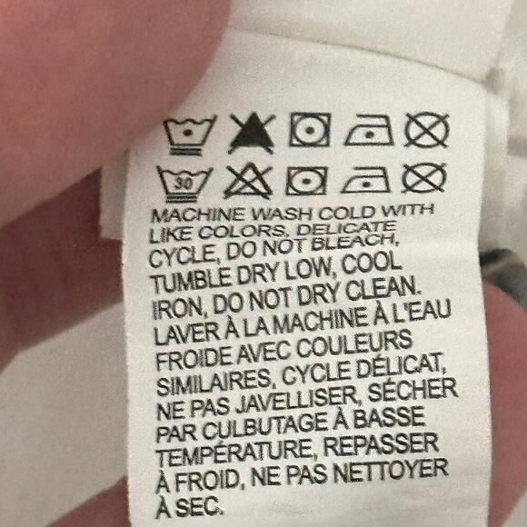 Lucky Brand Cotton Blend Embroidered Short Sleeve Peasant Top (XL) - Picture 9 of 10